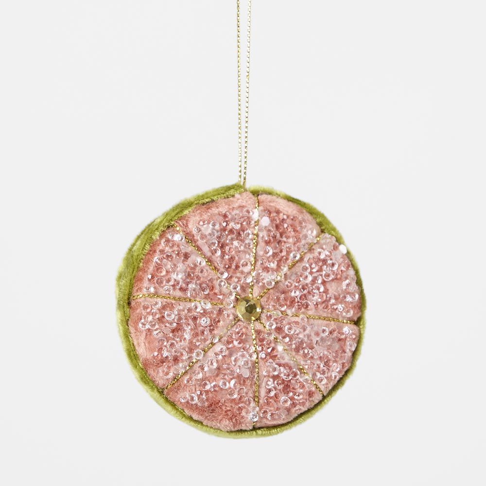 Palermo Beaded Lemon Slice Pink & Olive | Florabelle