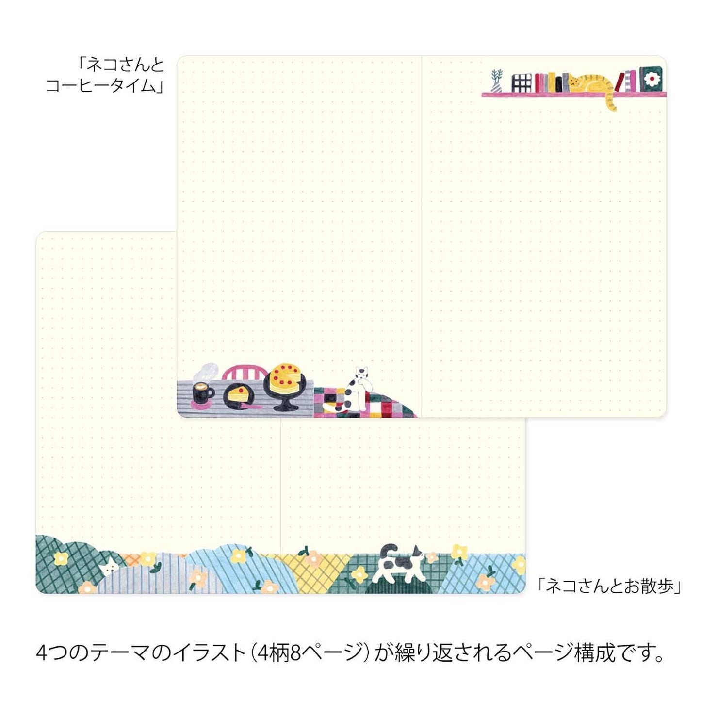 Yuru Log Notebook B6 Cat | Midori