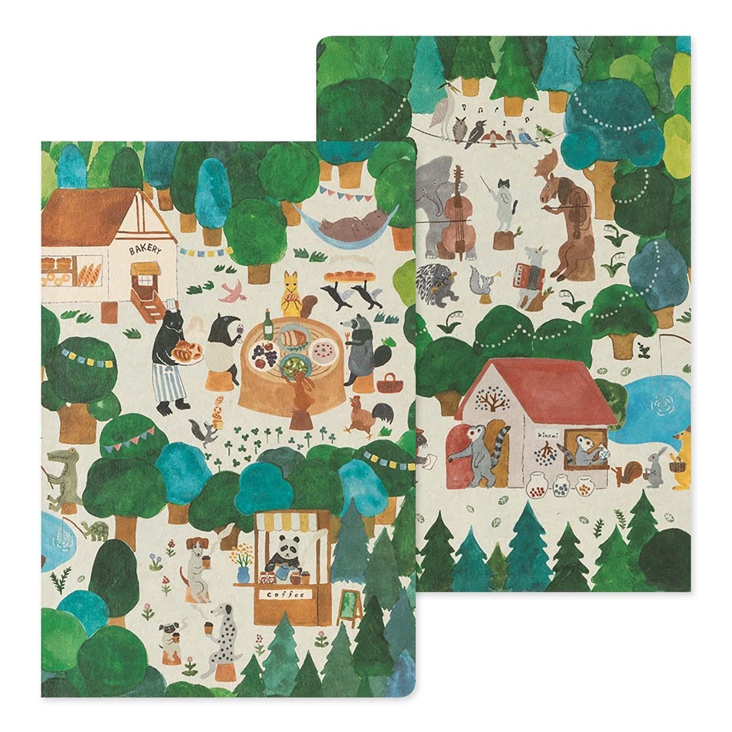 Yuru Log Notebook B6 Forest Animal | Midori