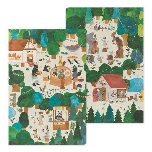 Yuru Log Notebook B6 Forest Animal | Midori