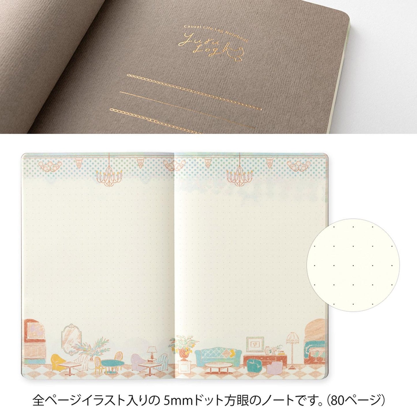 Yuru Log Notebook B6 Travel & Hotel | Midori