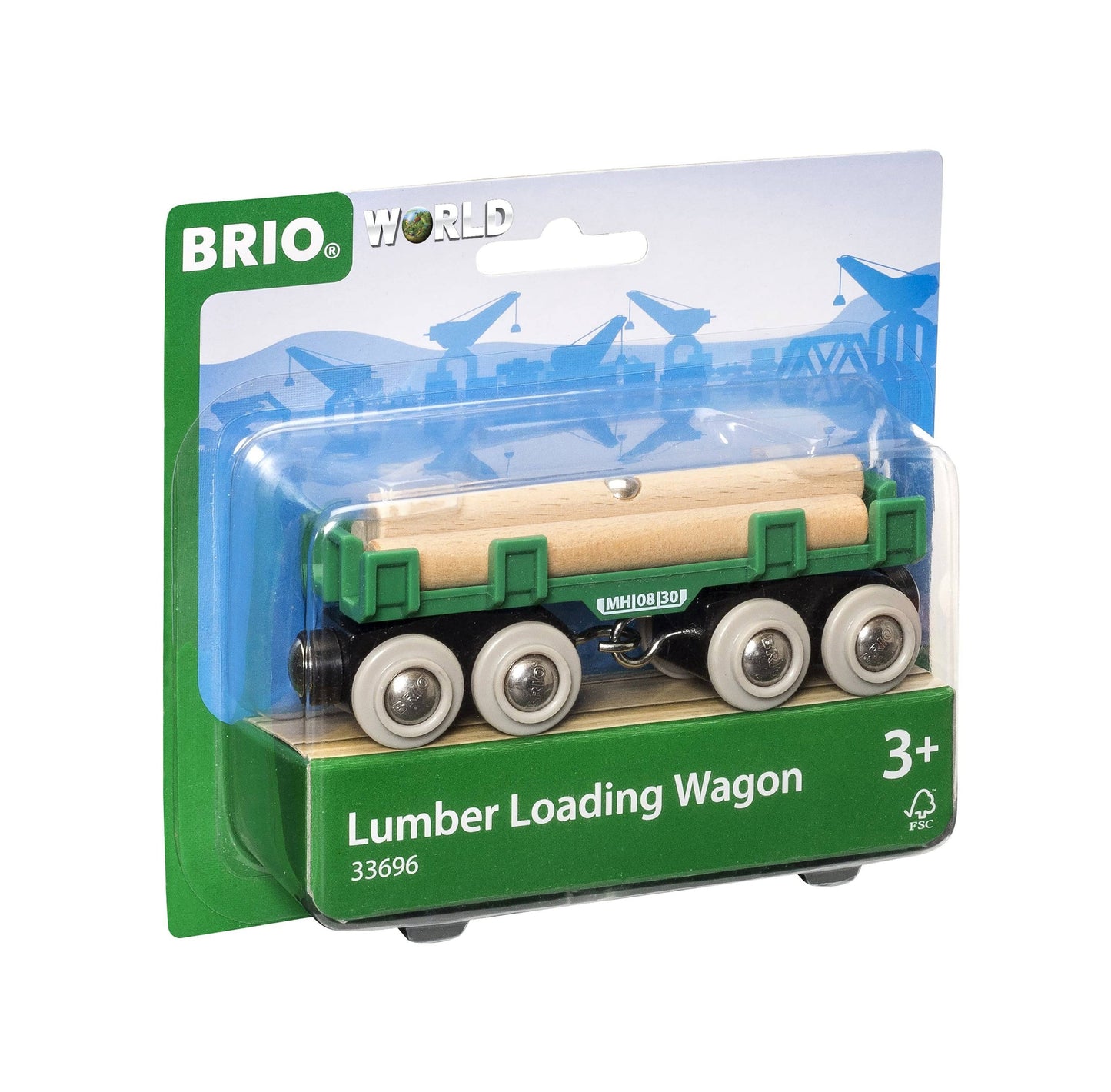 Lumber Loading Wagon 4 pieces | Brio