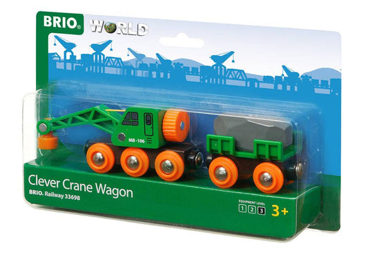 Clever Crane Wagon 4 pieces | Brio