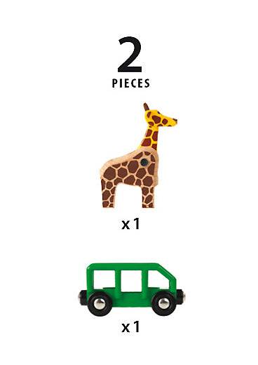 Giraffe and Wagon 2 pieces | Brio