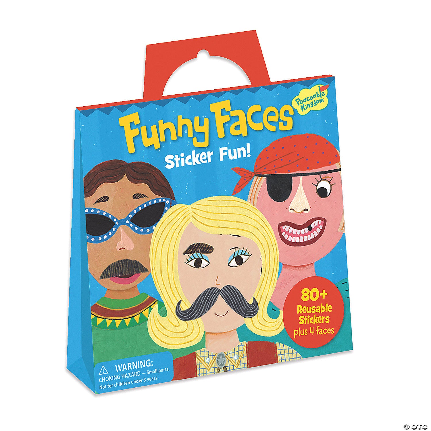 Sticker Box Faces Reusable Stickers - Funny Faces Peaceable Kingdom | Tiny Paper Co.
