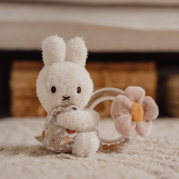 Miffy Ring Rattle Vintage Flowers