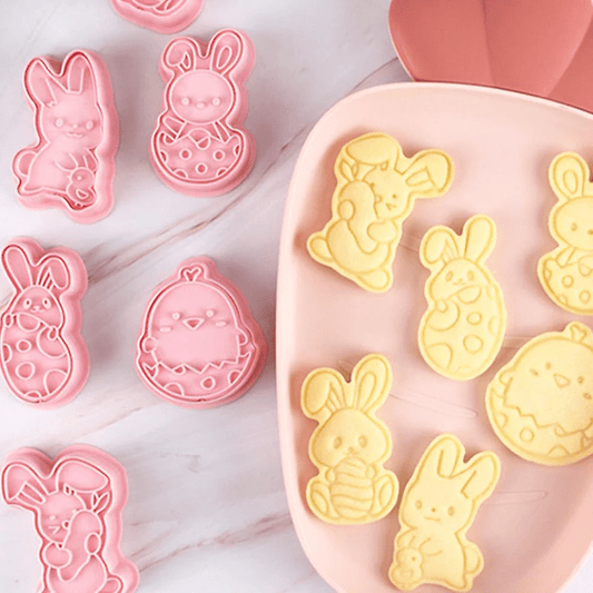 Easter Bunnies Cookie Shape and Stamp Set | Montessori Mates