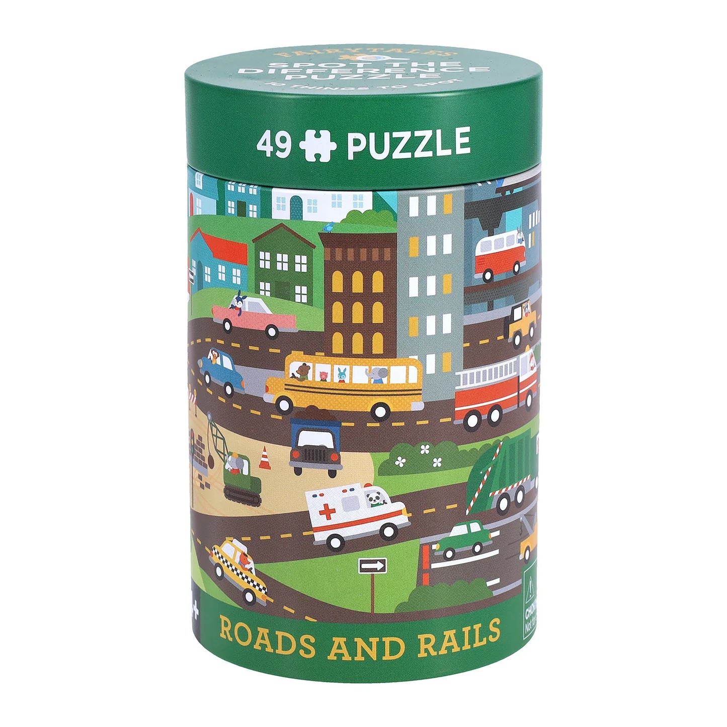 Spot the Difference: Roads and Rails Puzzle 49pc