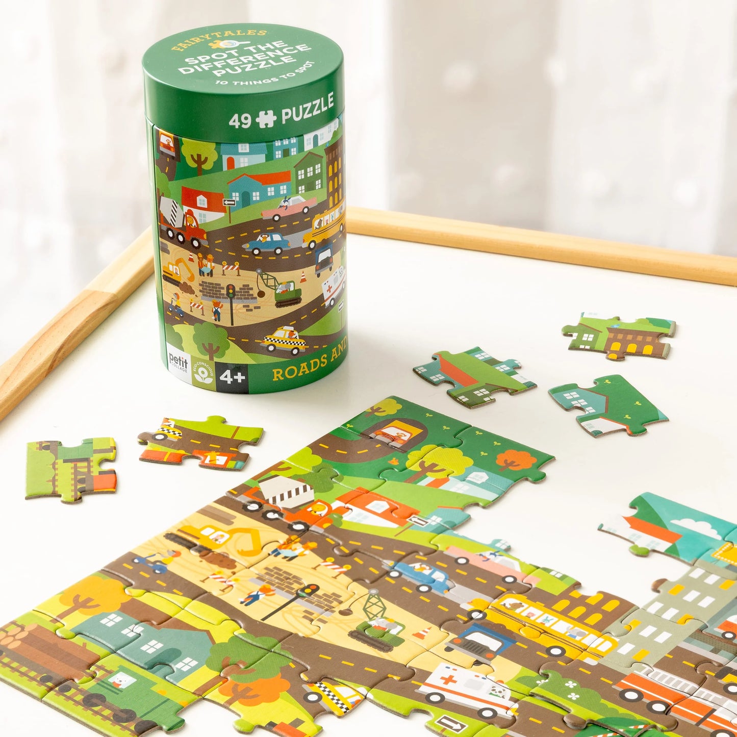 Spot the Difference: Roads and Rails Puzzle 49pc