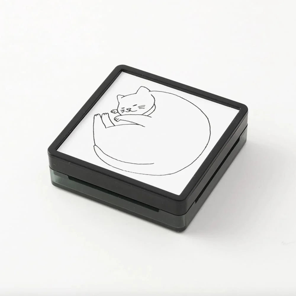 Midori Paintable Stamp - Habit Cat (Soft Brown)