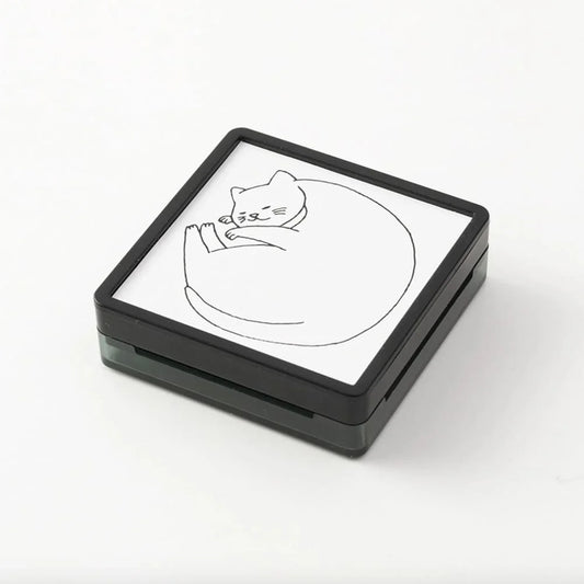 Midori Paintable Stamp - Habit Cat (Soft Brown)