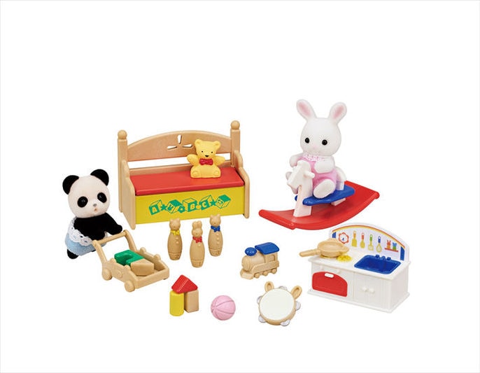 Baby's Toy Box Snow Rabbit & Panda Babies | Sylvanian Families