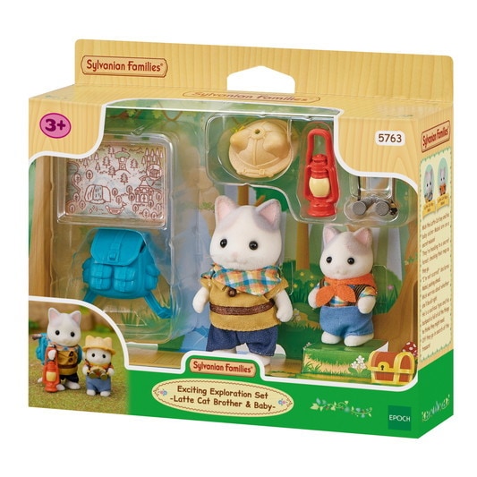 Exciting Exploration Set -Latte Cat Brother & Baby- | Sylvanian Families