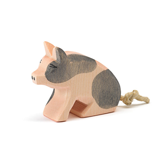 Ostheimer Pig Figurine - Family & Farm Figures - Spotted Pig