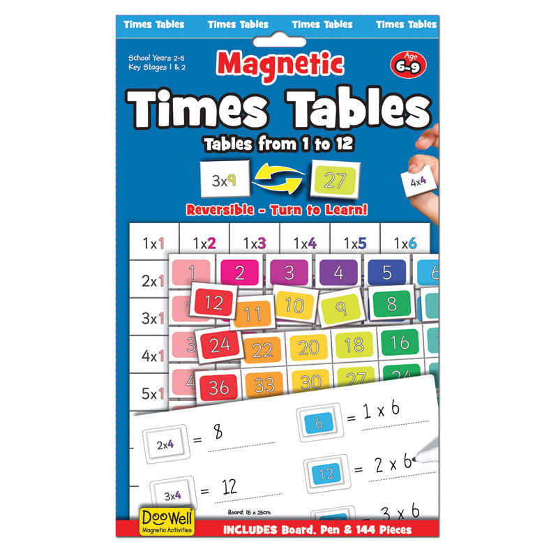 Times Tables Magnetic Chart 1-12