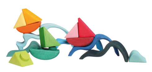 Grimm's Set of 4 Mini Rolling Boats