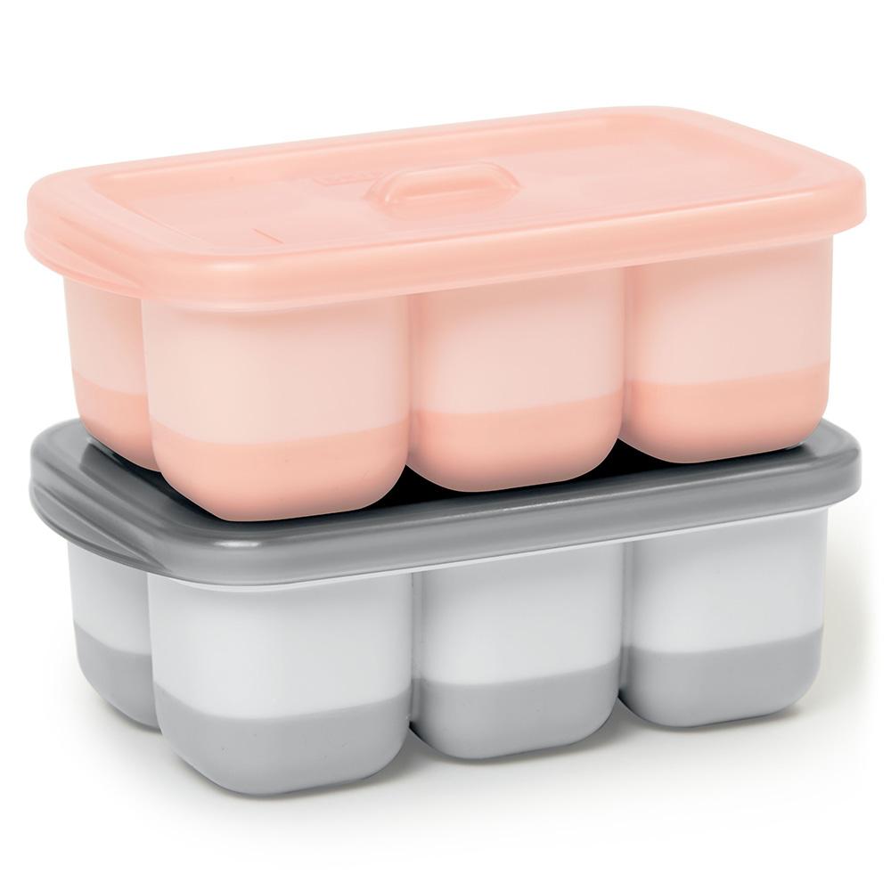 Easy Fill Freezer Tray Pink and Grey