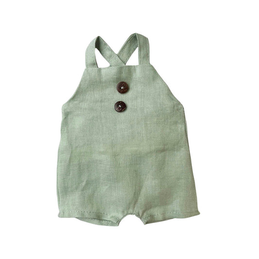 Sage Shorty Overalls Doll Clothes