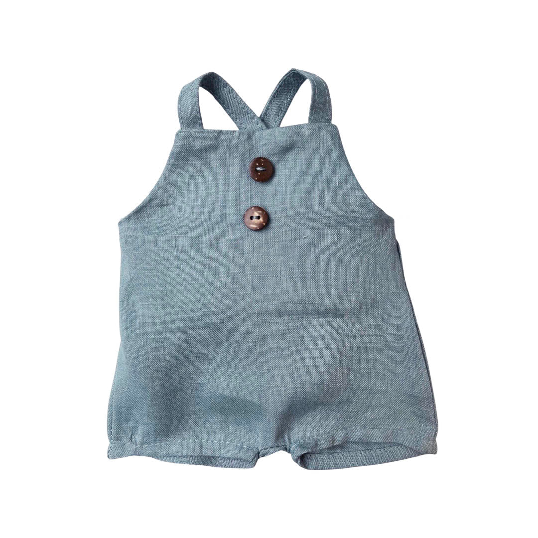 Etty & Boo Blue Shorty Overalls Doll Clothes | Tiny Paper Co. Melbourne ...