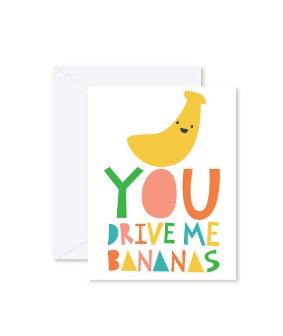 Greeting Cards - Drive me Banana-Greeting Cards-Hello Miss May-Tiny Paper Co-Afterpay-Australia-Toy-Store