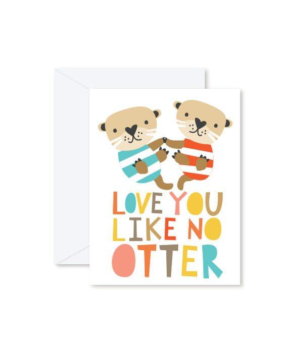 Greeting Cards - Love You Like No Otter-Greeting Cards-Hello Miss May-Tiny Paper Co-Afterpay-Australia-Toy-Store