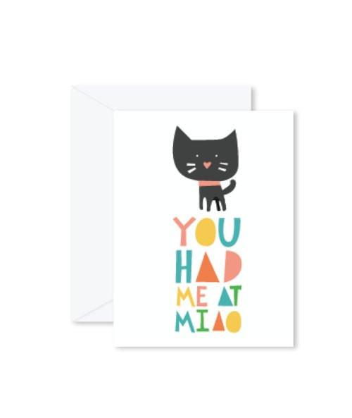 Greeting Cards - You Had Me At Miao-Greeting Cards-Hello Miss May-Tiny Paper Co-Afterpay-Australia-Toy-Store