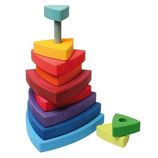 Grimm's Stacking Tower Triangular-Toys-Grimms-Tiny Paper Co-Afterpay-Australia-Toy-Store