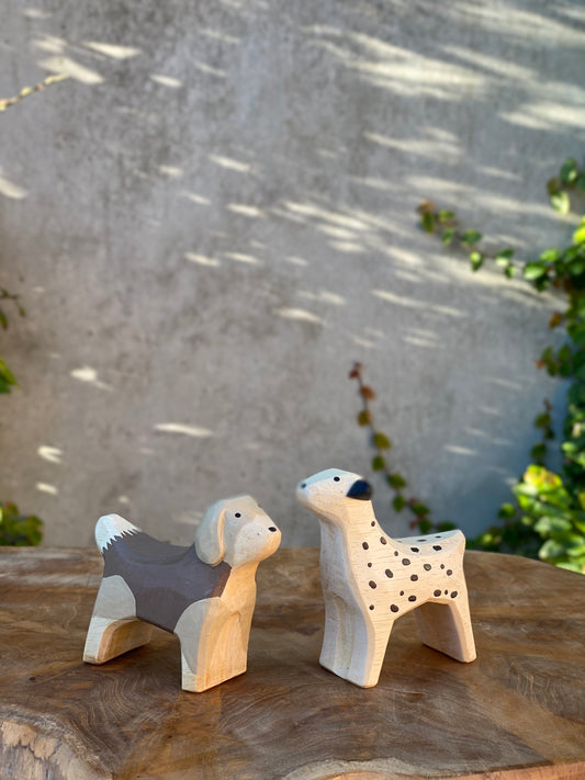 Hand Carved Wooden Dogs